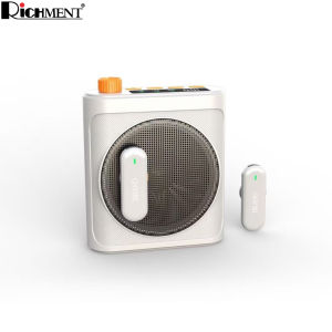 RICHMENT Portable Speaker System Bluetooth Voice Amplifier with Wireless Lavalier Microphone Personal Teacher Microphone Mini Dual Mics for Classroom/Yoga/Meetings/Speeches/Tours Teacher Must Have