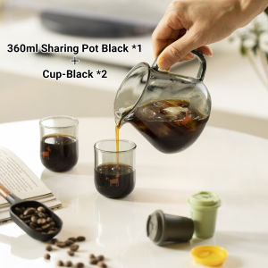 CheerfulGoat Glass Coffee Sharing Pot Home Hand-Poured Coffee Pot Set Coffee Utensils Borosilicate Glass