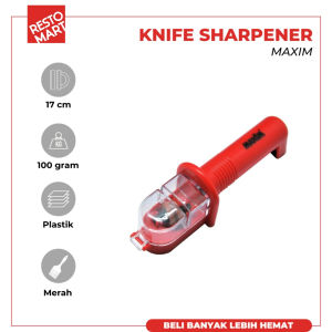 Pengasah Pisau / Knife Sharpener Red MAXIM (1515123) (F12)