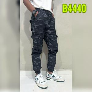 [KAKI BERGETAH] SELUAR KARGO LELAKI CELORENG KAIN COTTON SEDERHANA MEMERI