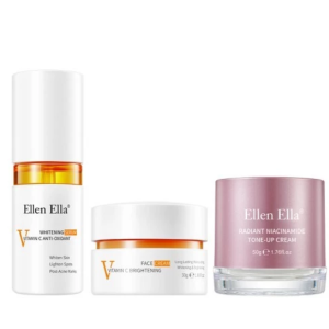 【Free Gift】ELLEN ELLA 5pcs Whitening Anti Aging Skincare Set Dark Spots Cream Serum Glowing Skin