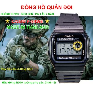 Đồng Hồ Nam Casio F-94W8 .c. Made In Thailand Chống Nước Siêu Bền Pin Lâu