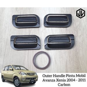 Outer Cover Handle Pegangan Pintu Mobil Avanza Lama Xenia Lama 2004 - 2011 Luxury Carbon