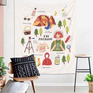 Hantar dari gudang tempatanSimple Nordic ins Light artistic backdrop fabric wall hanging tapestry for room bedroom sofa and wall decoration