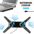 พัดลมระบายความร้อนโน๊ตบุ๊ค  พัดลมระบายความร้อน Cooler Notebookพกพาสะดวก  Notebook Cooler Padพัดลมโน๊ตบุ๊คแบบพกพาพับได้ สำหรับโน๊ตบุ๊ค B23. 
