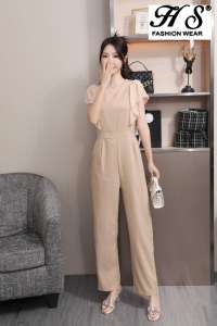 HS*40038/Summer 2023 women New Ruffle Lace  sleeveless Jumpsuit.Straight pants free sized only