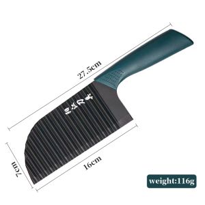 Kitchen Knife Potato Slicer Knife Stainless Steel Vegetable Carrot Cutter French Fries Slicer Crinkle Wavy Blade Knives