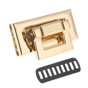 Rectangle Shape Clasp Turn Lock Twist Lock DIY Leather Handbag Bag Hardware