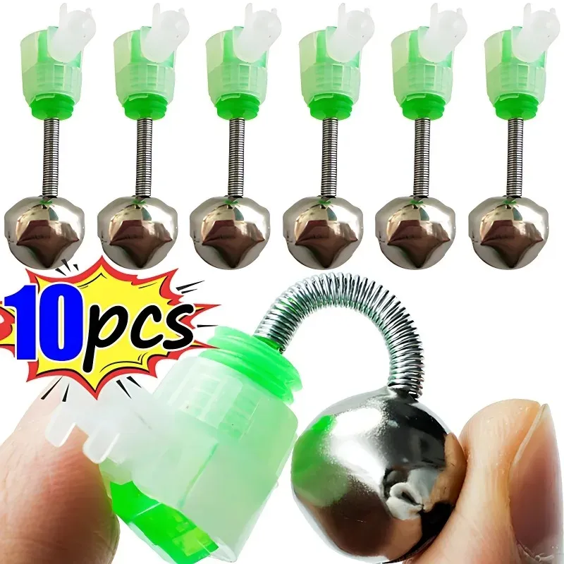 5/10Pcs Single Bells Fishing Indicator Bait Alarm Loud Sound Alert Bell  Clips Night Fishing Rod Bell Tackle Outdoor Fishing Bell