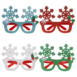 Glittering Snowflake Eyewear For Christmas Celebrations Ergonomic Headwear Lightweight Festive Costume Accessories