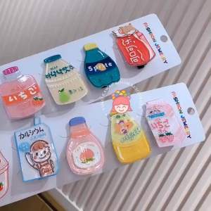 Ready Stok in Malaysia Wholesale Price Children Coke Sprite Soft Drink Acrylic Clip /Hairband Mixed Row of 10