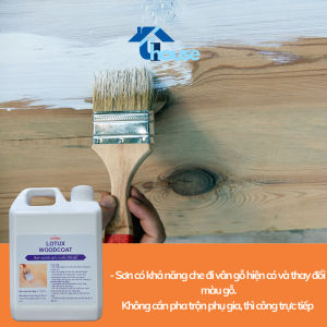 Sơn Gỗ Màu Trắng và Màu Đen Cao Cấp Tophousegốc Acrylic bảo vệ bề mặt gỗ không mùi an toàn kháng nước