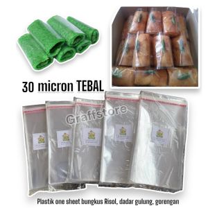 Plastik OPP One Sheet Selapis Selembar Risoles Kue 6x18 7x18 8x18 9x20 10x20 PLastik Risol plastik dadar gulung gorengan murah tebal 32 micron