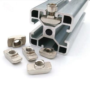 WEHUAN M3-M8 For 2020 3030 4040 4545 Series Home Improvement Carbon Steel EU Standard Hardware Aluminum Profiles Nuts Fasteners Thread T Nut