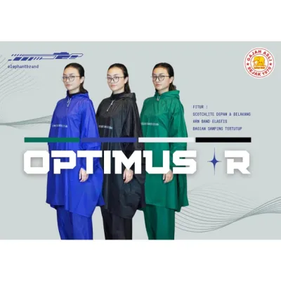Jas Hujan Gajah Optimus Ponco Lengan Celana Bahan PVC Dewasa Poncho Elephant Brand