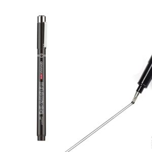 FOUNDTWO Chuyên nghiệp Bút Gel Hai Dòng 01/03/05mm Đen Bút vẽ kim Đồ dùng nghệ thuật trường học Chống thấm nước Bút đánh dấu nghệ thuật vẽ Bản vẽ kiểm tra