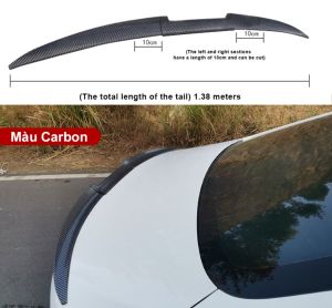 Cánh Gió Đuôi Xe Hơi Đuôi Gió Cốp Xe Sedan hàng cao cấp kiểu dáng thể thao cấu tạo Sợi Cacbon và màu Đen chất liệu cao su cao cấp