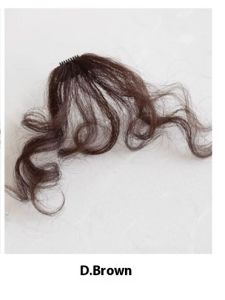 Wool roll bangs 100% Human Hair Piece Black And Mocha Brown Hair Topper Hair Replacement Cover White Hair Breathable And Lightweight Wig Increase Hair Volume For Woman