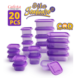 [CALISTA OITA SET 20 PCS] FOOD KONTAINER SET KOTAK PENYIMPANAN MAKANAN MULTIFUNGSI TOPLES SET KULKAS