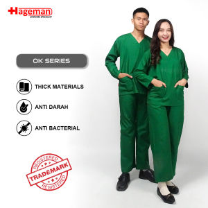 Baju Oka Medis Lengan Panjang Warna Hijau / Baju Medis