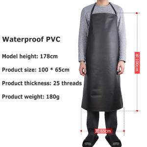 【SG】Kitchen Apron Waterproof Apron PVC Waterproof and oil proof Leather Apron Household kitchen