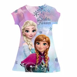 BISA COD DRESS FROZEN SISTER FOREVER / dress anak cutie / bahan scuba / usia 2 tahun s/d dewasa / daster anak best seller !!!!