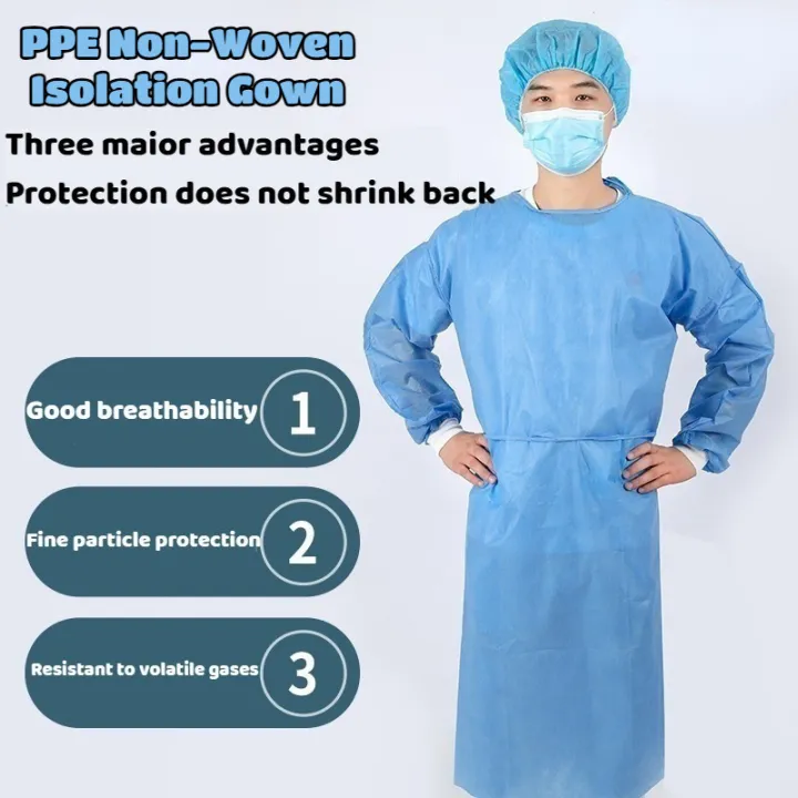 PPE%20Non-Woven%20Isolation%20Gown%20Disposable%20Thickened%20Protective%20Work%20Clothes%20-%20Image%202