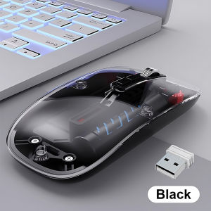 เมาส์บลูทูธไร้สาย เมาส์บลูทูธโปร่งใส มีแบตในตัว ปุ่มเงียบBluetooth Wireless Mouseเมาส์เกมมิ่ง