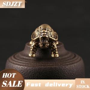 SDJZT 3D Brass Rồng Rùa Đúc Bức Tượng Mini Động Vật Kim Loại Bức Tượng Trang Trí Nội Thất Máy Tính Để Bàn Thủ Công Điêu Khắc Cảnh Quan Trang Trí Quà Tặng