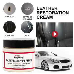 Leather Repair Cream 60ml for Car Scratches Cracks Auto Leather Filler Kit for Vehicle Interior Repair