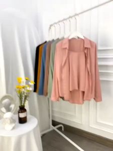 DIANA SHIRT KEMEJA POLOS WANITA SET INNER TANKTOP (MENYATU) RAYON TWILL TERLARIS TERBAIK TERMURAH BEST SELLER KOREANSTYLE