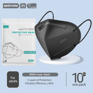 [Local] 50PCS 5Ply KN95 Mask Korean Version 100%Original Melt Blown Cloth Black Effective Protection Not Single Use Beauty Facial