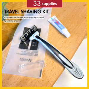 Disposable Hotel Homestay Travel 2 In 1 Shaving Razor Kit Pencukur Misai Individual Packing