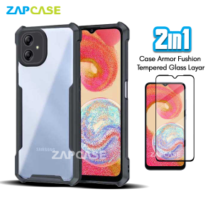 Casing Samsung A04e Armor Fushion Case Free Tempered Glass