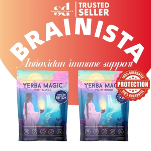 Yerba Mate Instant Tea Powder 3-in-1 Super DrinkYerba Magic Peach Mango 30 Servings