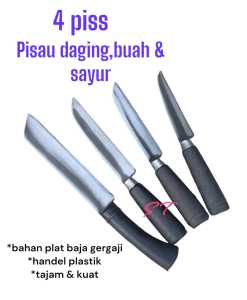 4Pcs pisau bajapisau dagingpisau buah dan sayur super tajam bahan baja