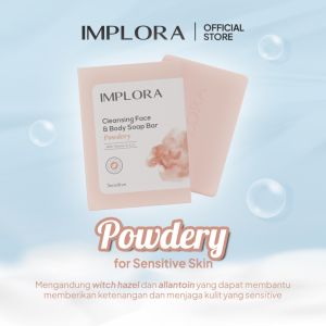 IMPLORA Sabun Batang Cleansing Face & Body Bar | Soap / Sabun Untuk Pembersih Wajah & Badan with Vitamin A C & E