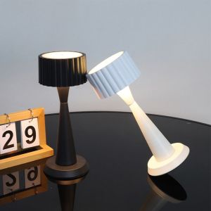 LRB81 Cordless Retro Table Lamp Dimmable 3 Colors Touch Desk Lamp Eye Protection Touch Sensor Bedside Ambient Light Bedroom Lighting