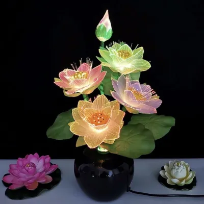ĐÈN LED HOA SEN 7 MÀU THỜ CÚNG TRANG TRÍ
