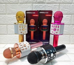 MIC BLOETOOTH MMK868L LED mic speaker led bass wireless microphone