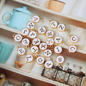 1Pc 12*14mm A-Z Initial Letter Pendant Charms Handmade Pendants for Diy Bracelet Necklace
