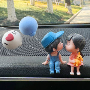 ACEKOGO Car Decoration Girl And Boy Action Figure Cartoon Couples Cute Instrument Panel Center Console Ornament Figure For Car Interior Decor Car Accessories