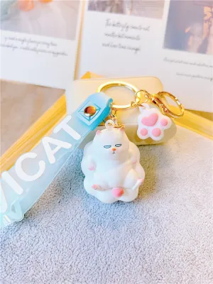 Móc Khóa Mèo Trắng VIVian 4 Sắc Thái
