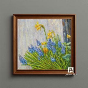 Tranh Nghệ thuật "Hoa Mùa Xuân" VIETSMART ART - Acrylic 40 x 40cm