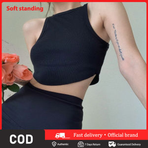 Cropped Navel Top Womens Korean Style High Waist Sleeveless Camisole