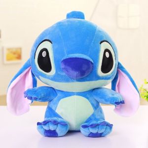 【SG-spot】Cute Stitch Doll Blue Interstellar Baby Stitch Plush Toy Sitting Height 45cm Throw Pillow Doll