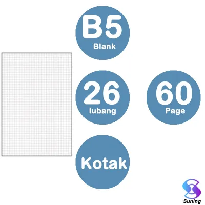 Notebook refill Line & Blank KERTAS ISI BINDER A5/B5 LOOSE LEAF 6/20/26 LUBANG 6 RING-Suning Mall