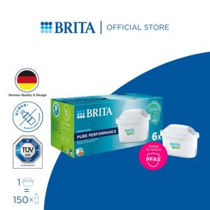 BRITA Water Filter Cartridge MAXTRA PRO Pure Performance (All-in-1) 6pcs (6 Months Supply) - Original Refill For All BRITA Jugs For Pure Tasting Water - Filters Micro Impurities PFAS Chlorine Limescale & Metals [Model: 1054667]