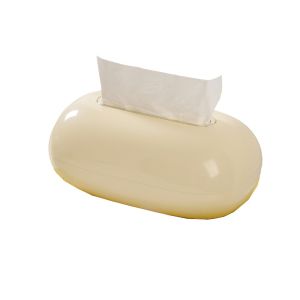 XUNJIE Ellipsoid Shape Oval Tissue Box Creative Design Non-slip Base  Tissue Dispenser Elegant Space-saving Facial Tissue Holder Home Living Room