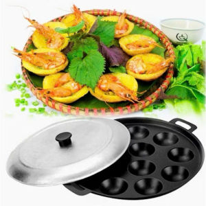 Khuôn Làm Bánh Khọt Chống Dính Có Nắp Đậy